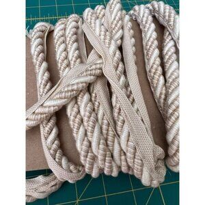 Robert Allen Rope Trim Mora Parchment 4 Yds discontinued sewing crafts upholster